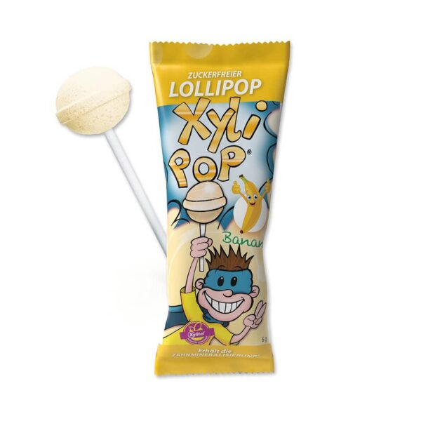 Miradent Xylipop pulgakomm ksülitooliga banaanimaitseline 6g 1tk
