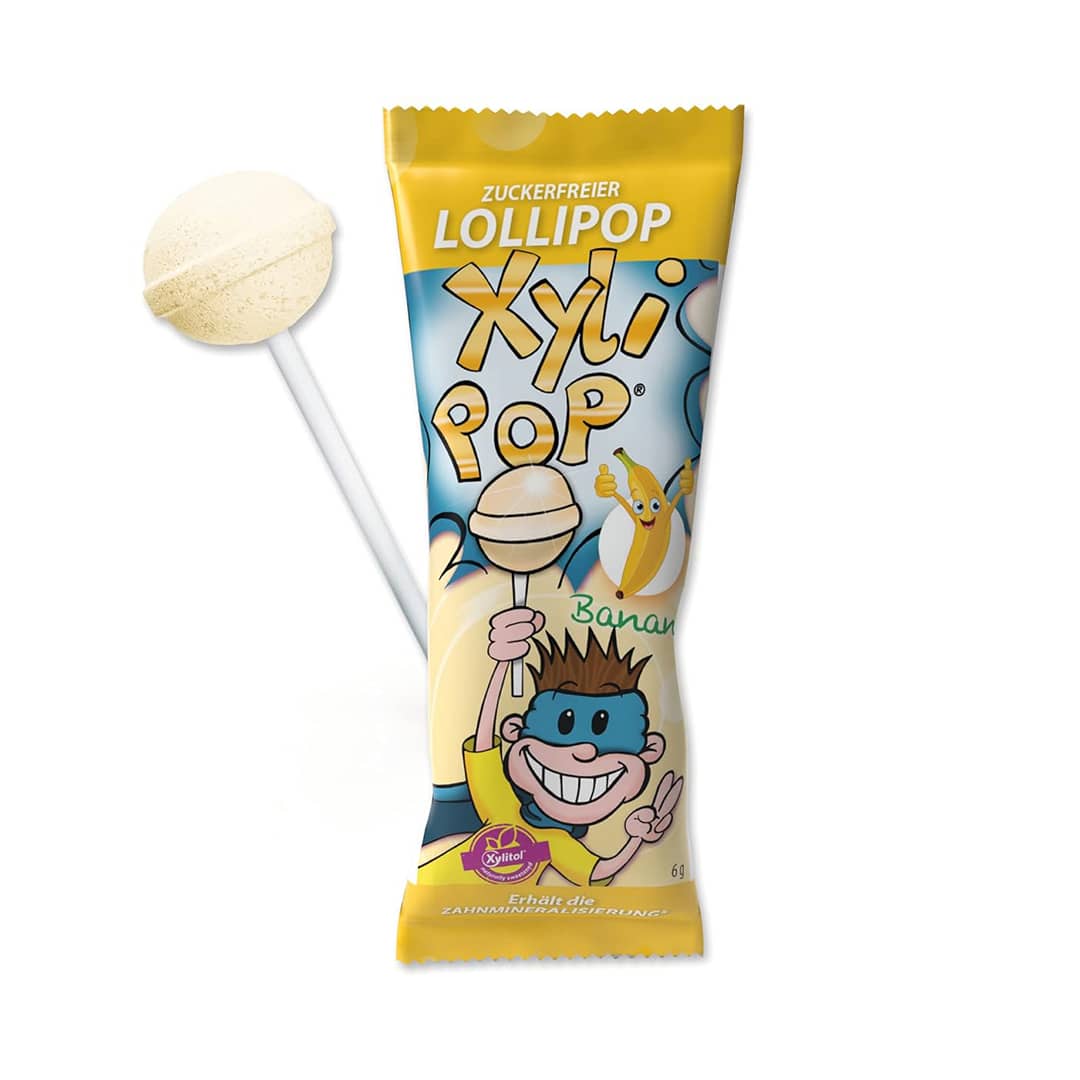 Miradent Xylipop pulgakomm ksülitooliga banaanimaitseline 6g 1tk