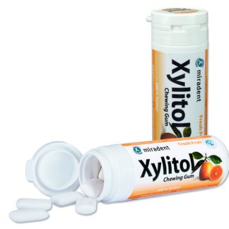 Miradent Xylitol närimiskumm puuviljamaitseline 30tk