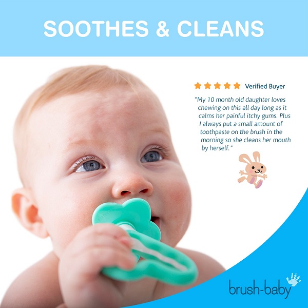 Brush-Baby My FirstBrush & Teether Set 0-18 kuud