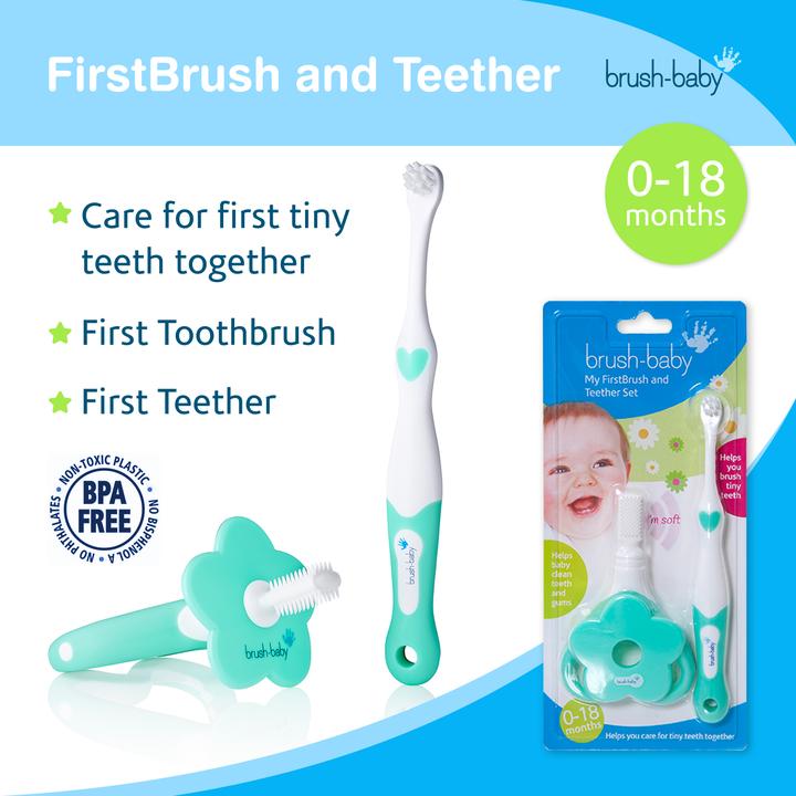 Brush-Baby My FirstBrush & Teether Set 0-18 kuud
