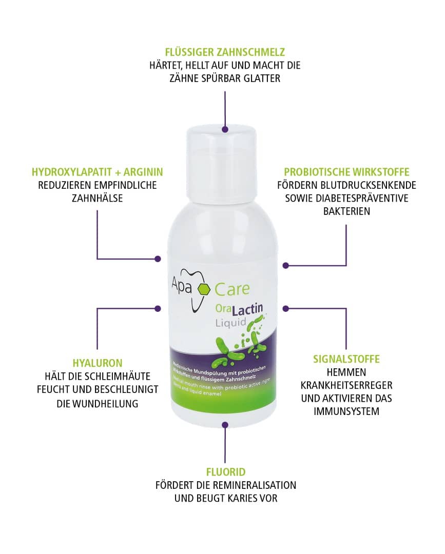 ApaCare OraLactin pre- ja postbiootiline palsam-suuvesi 200ml