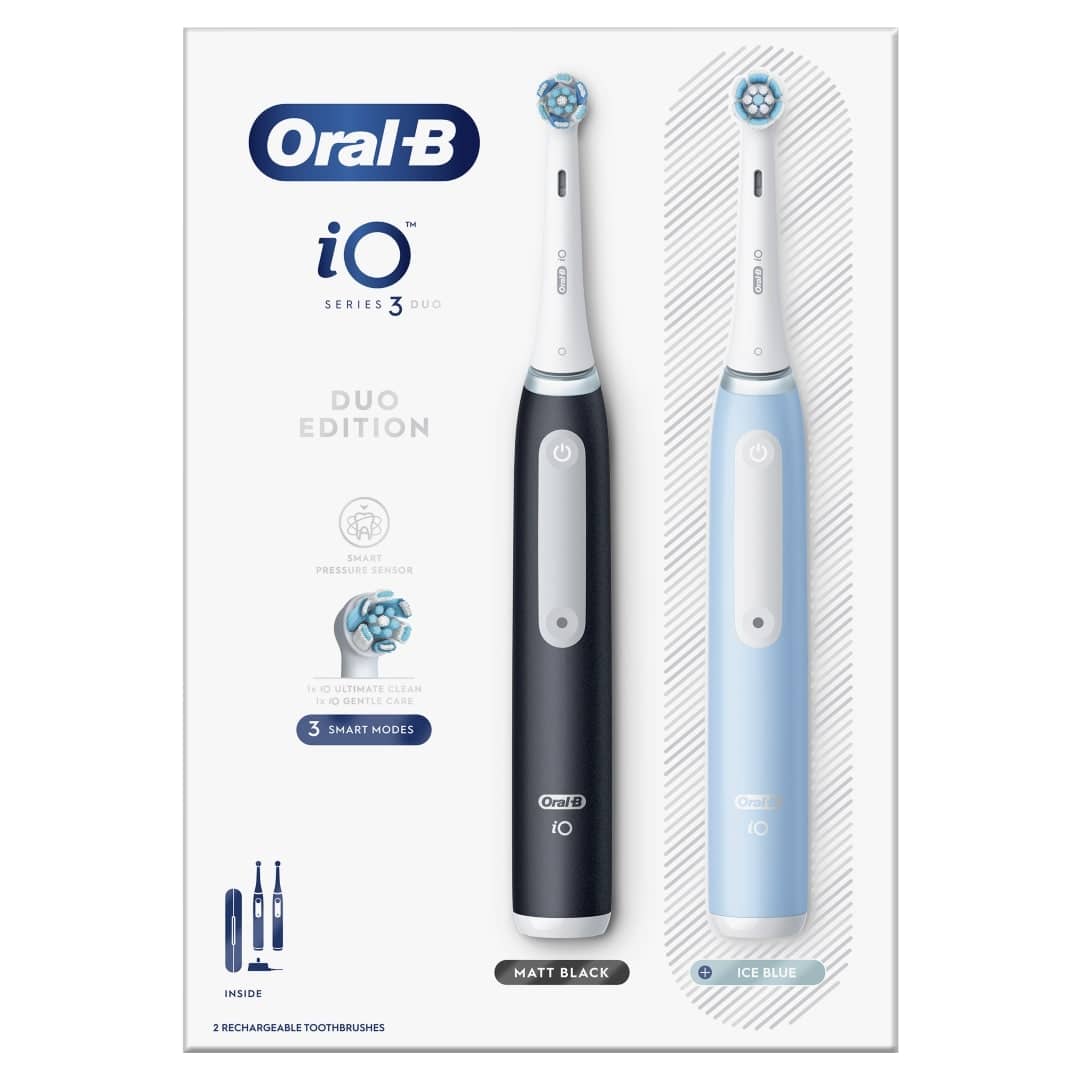 Oral-B iO3 elektriline hambahari Matt Black/Ice Blue Duo