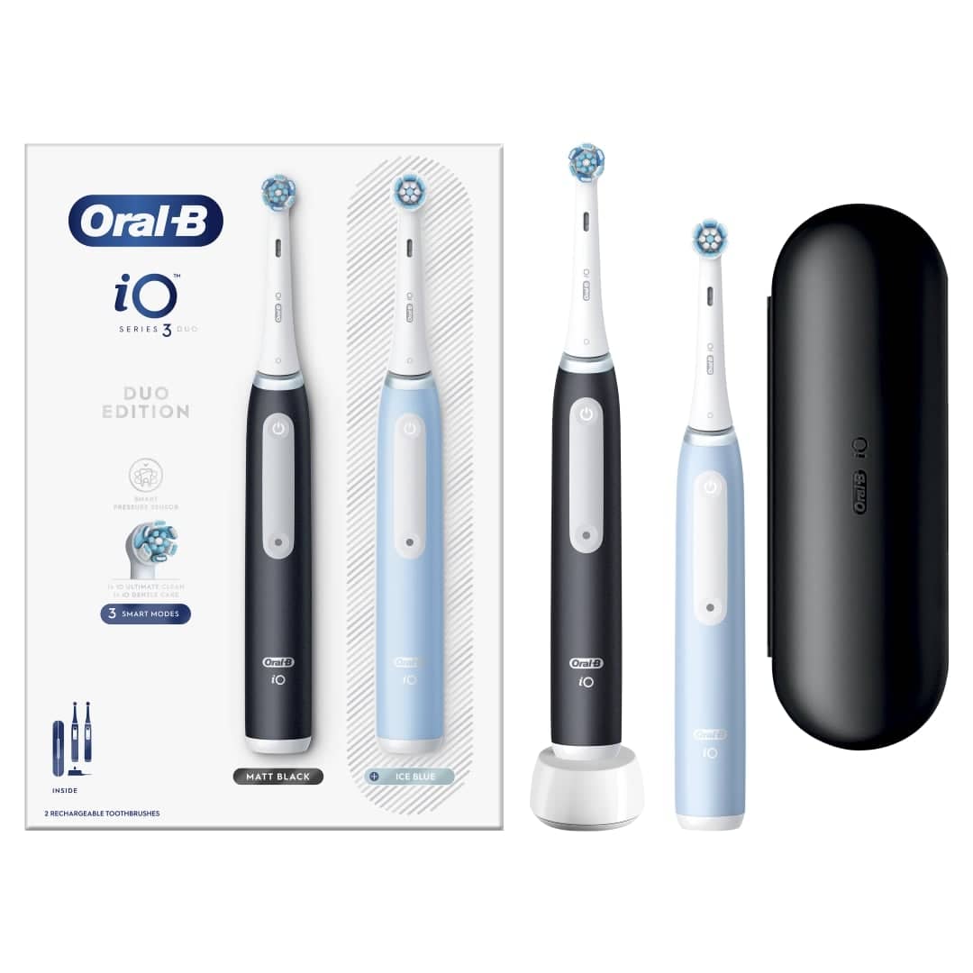 Oral-B iO3 elektriline hambahari Matt Black/Ice Blue Duo