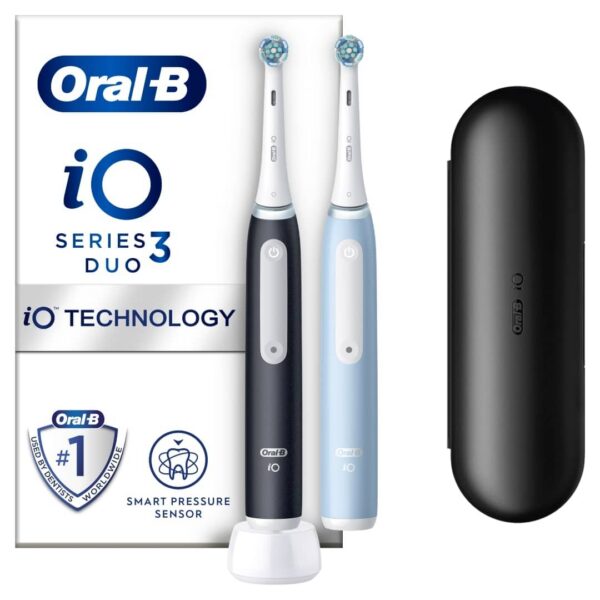 Oral-B iO3 elektriline hambahari Matt Black/Ice Blue Duo