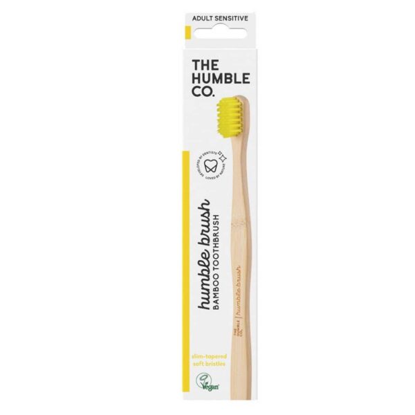 humble adult bamboo toothbrush sensitive yellow_ 2 1