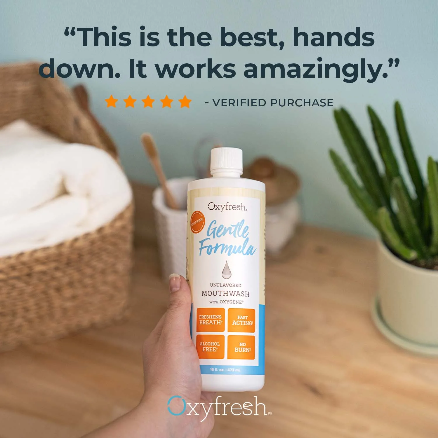 Oxyfresh Gentle Formula maitsestamata suuvesi 473 ml