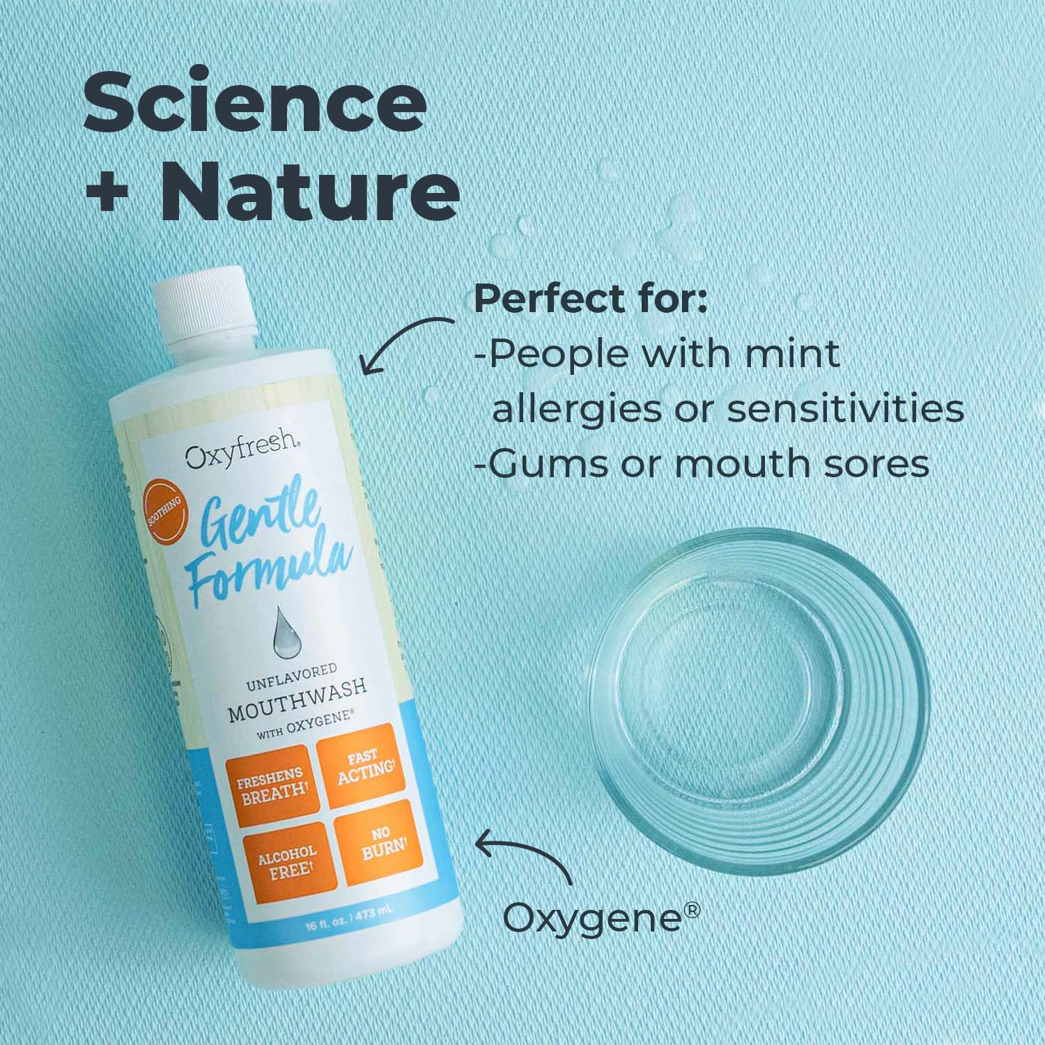 Oxyfresh Gentle Formula maitsestamata suuvesi 473 ml