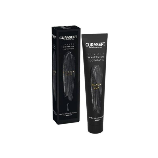 Curasept blaxk lux  отбеливающая зубная паста 