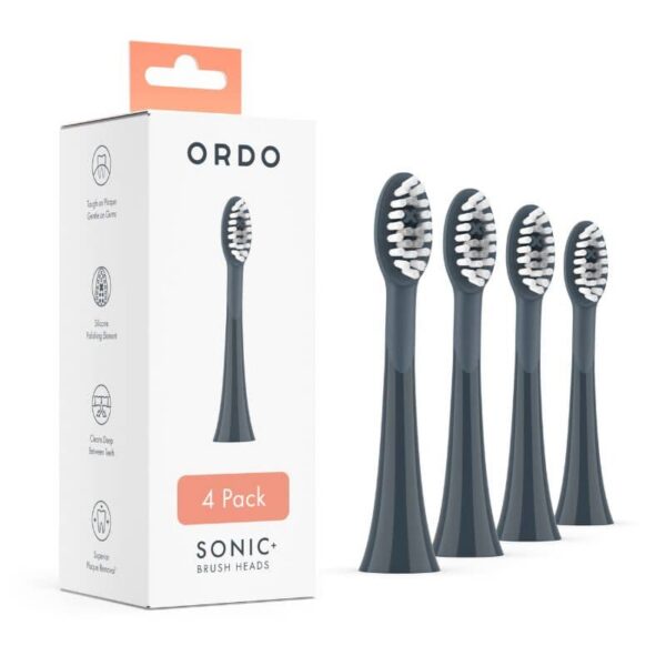 Ordo Sonic+ elektrilise hambaharja otsikud (4tk) – Charcoal Grey