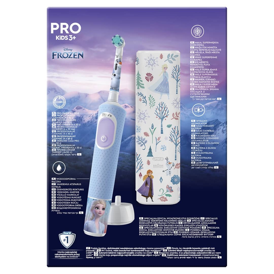 Oral-B электрическая зубная щетка Vitality PRO Kids Frozen и дорожный футляр - Image 4